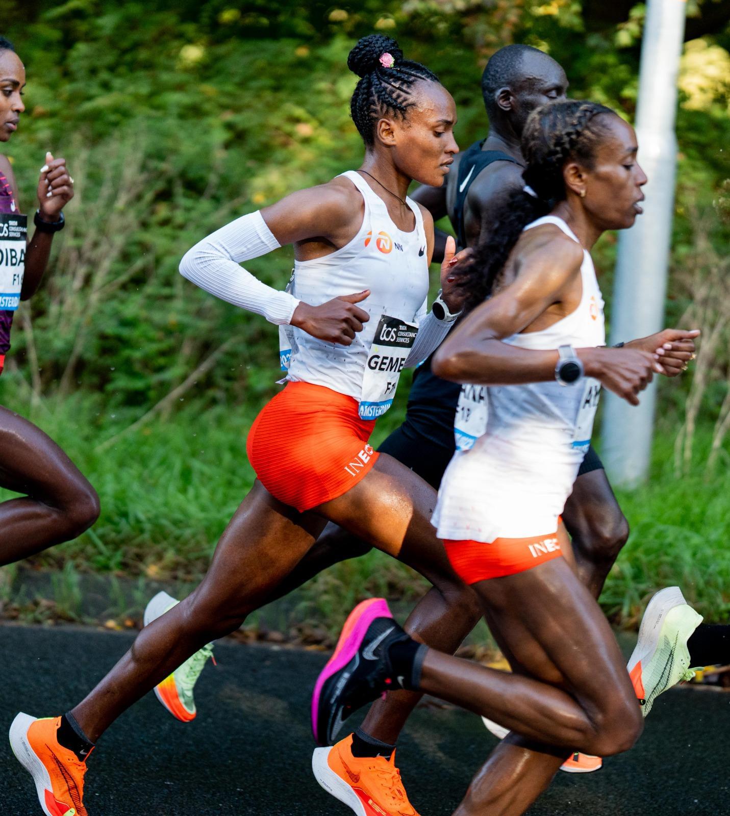 Ayana lead Ethiopians to a podium sweep in their marathon debuts in Amsterdam