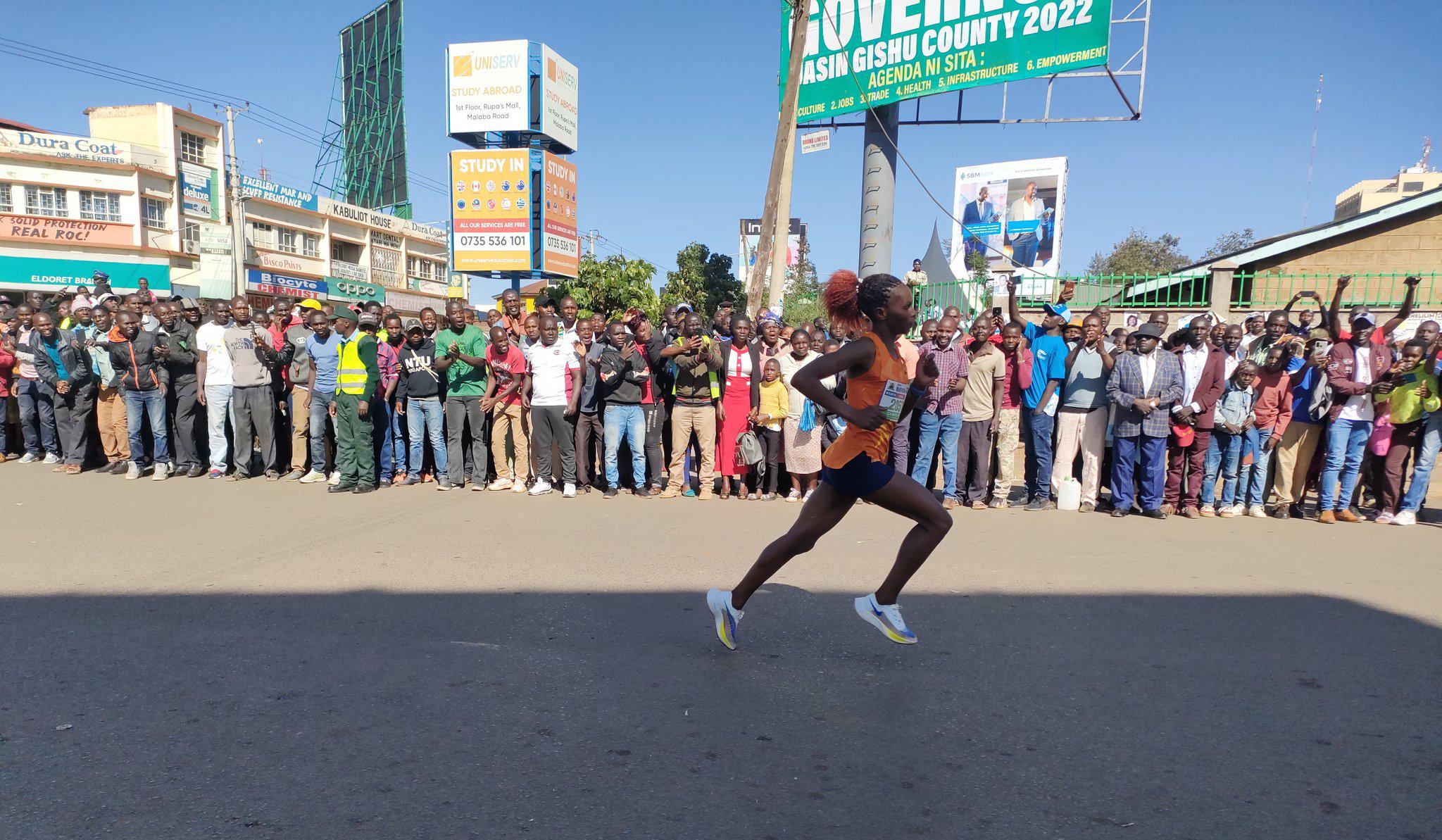 Victor Kipchirchir defends his title at the 2022 Eldoret City Marathon as Emily Chebet takes the women’s title
