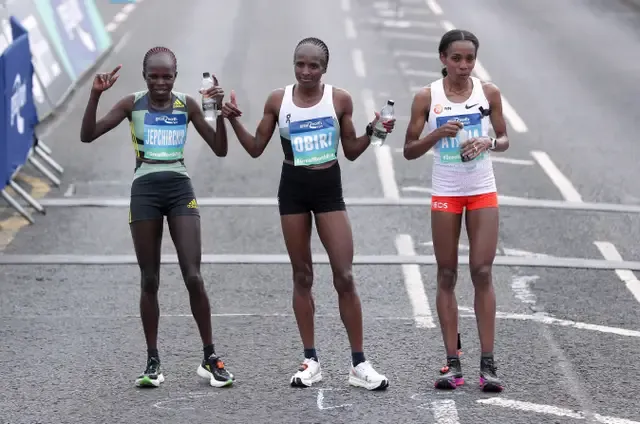Hellen Obiri held off Peres Jepchirchir and Almaz Ayana to retain Great North Run title